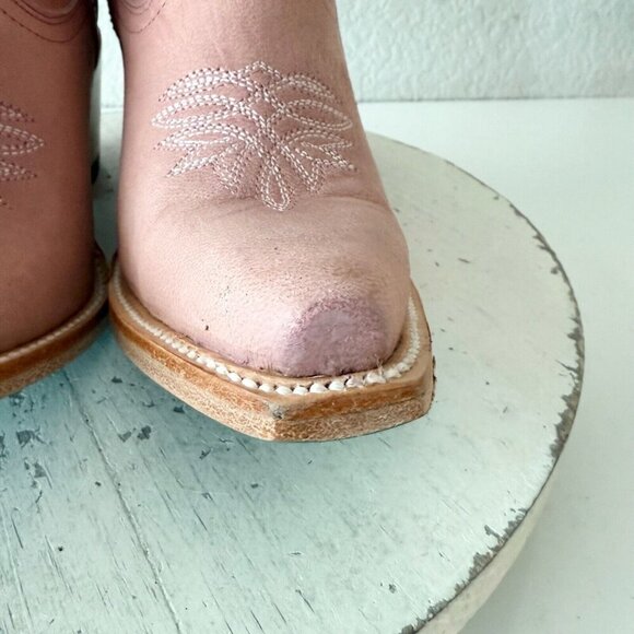 Lane SMOKESHOW Cowboy Bootie Womens 6 Pink Leather Western Cowgirl Ankle Boots - Picture 7 of 12